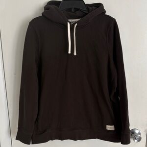 Duluth Trading Co Brown Hoodie with Cream Drawcord